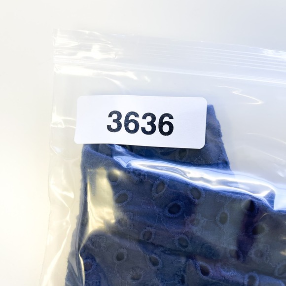 Reformation (10) High Waist Mini Eyelet A-Line Skirt Cotton Blue - Picture 9 of 9